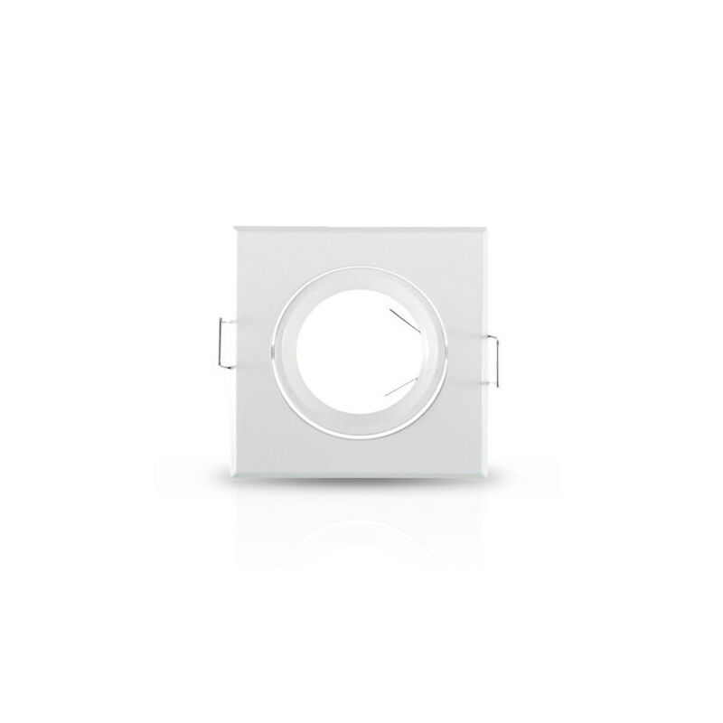 foto del prodotto supporto spot led da incasso orientabile 45 quadrato bianco 84x84mm foratura 74mm
