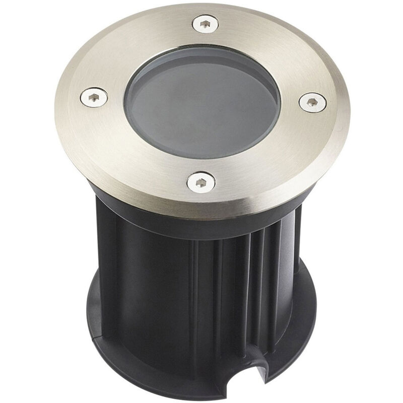 foto del prodotto supporto spot pavimento integrato gu5.3 dc12v impermeabile ip67 round foratura diffusore trasparente da 98mm