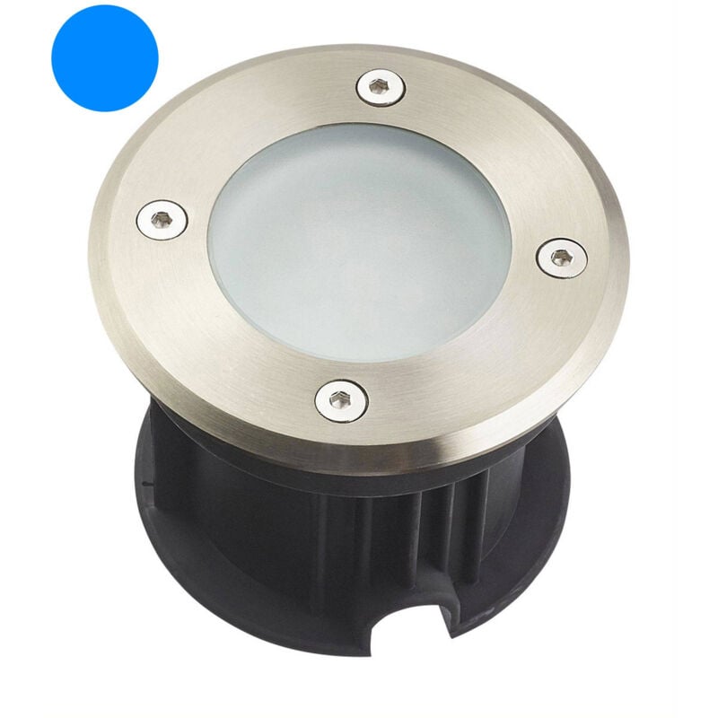 foto del prodotto supporto spot recessable 2w blue floor 110lm 120 220v ip67 impermeabile rotondo 85mm diffusore depolished