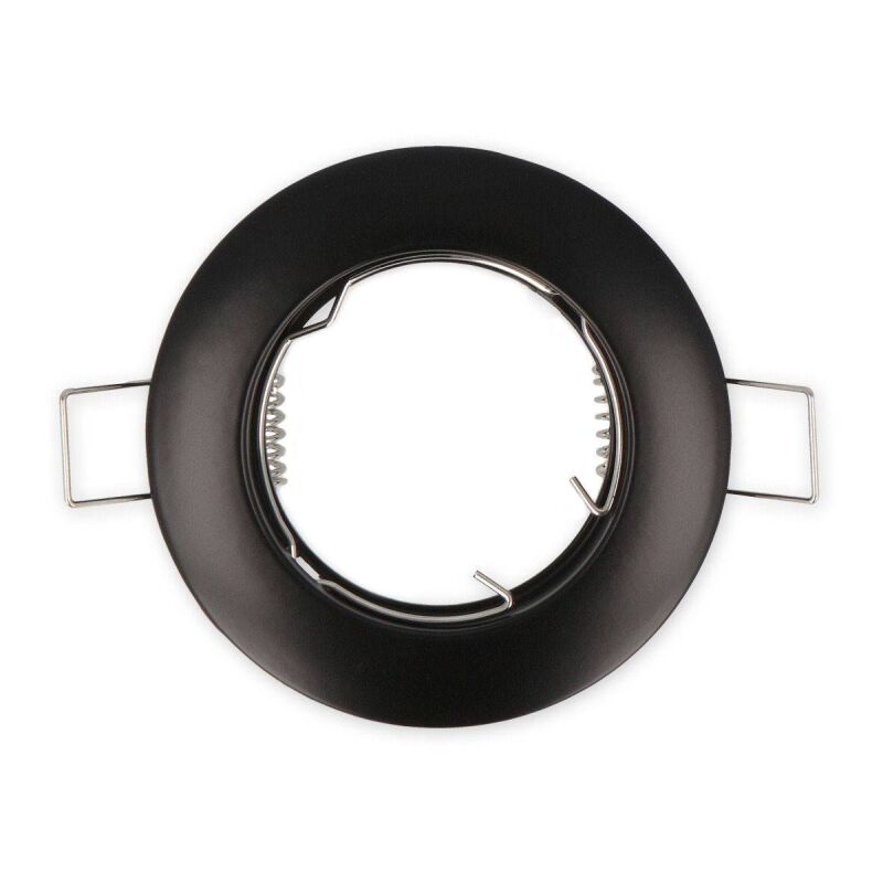 foto del prodotto supporto spot recessable black gu5.3 mr16 ip20 rotondo 50mm