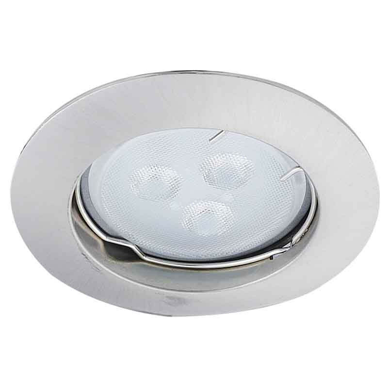 foto del prodotto supporto spot recessable plafond gu10 ac220 240v chrome mat round ip20 foratura 55mm