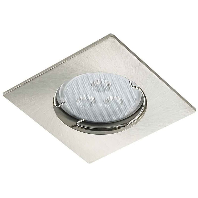 foto del prodotto supporto spot recessable plafond gu10 ac220 240v chrome square ip20 perforazione 55mm