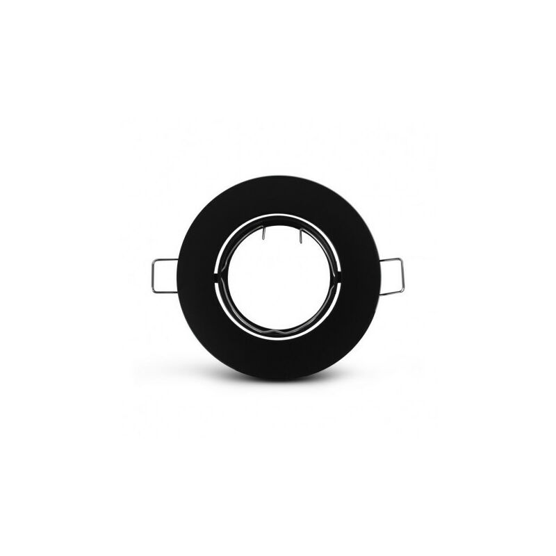 foto del prodotto supporto spot recessable soffitto rotondo orientabile 30 nero 92 mm