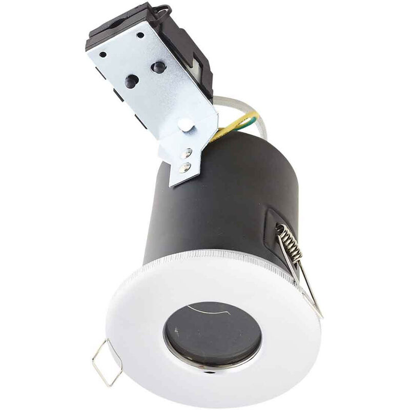 foto del prodotto supporto spot recessed faux plafond gu5.3 mr16 dc12v cromo rotondo impermeabile ip65 perforazione 68mm