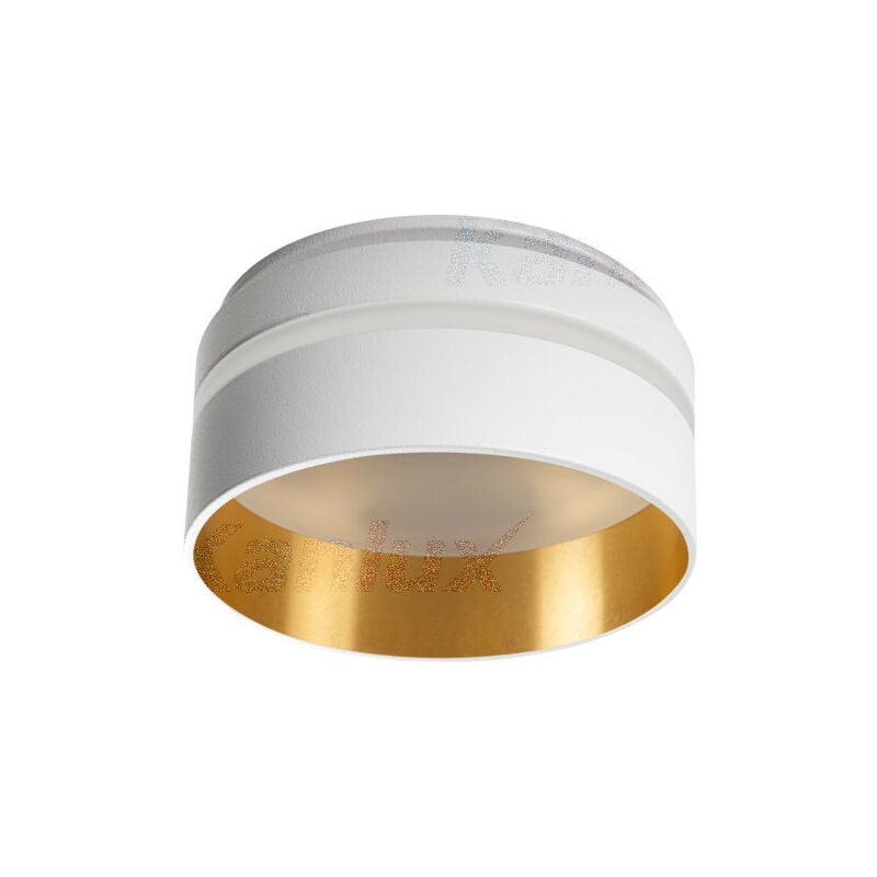 foto del prodotto supporto spot recessed plafond blanc oro 80mm gu10 gu5.3