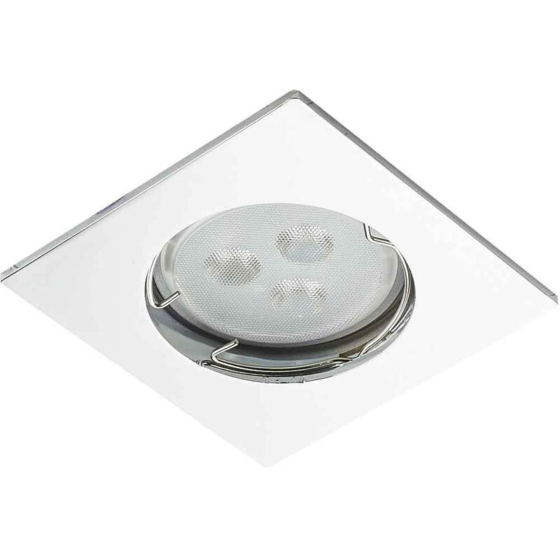 foto del prodotto supporto spot recessed plafond gu10 ac220 240v fisso ip20 bianco foratura 55mm