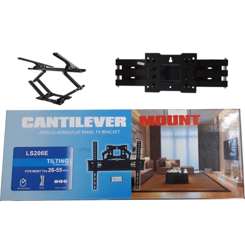 foto del prodotto supporto staffa tv lcd plasma articolato snodabile da 26 a 55 pollici max 56kg