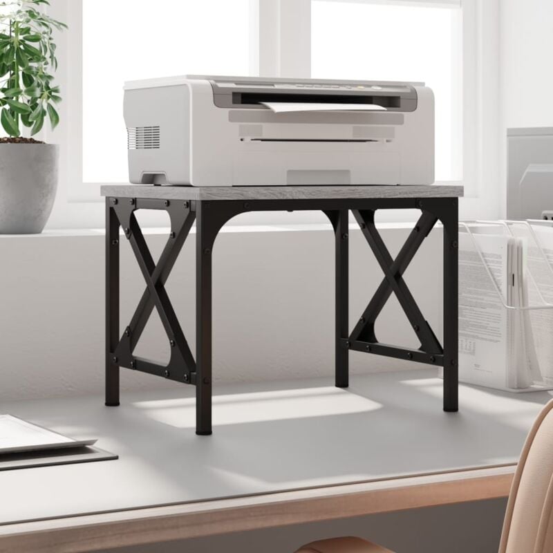 foto del prodotto supporto stampante grigio sonoma 40x30x31 cm legno multistrato vidaxl