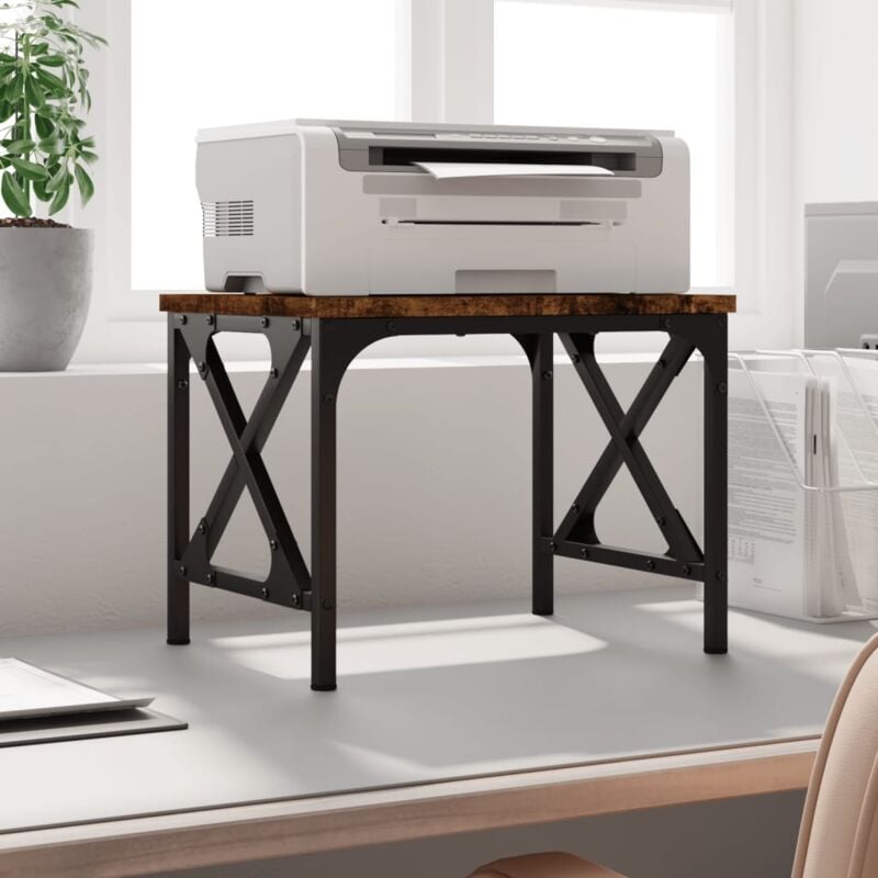 foto del prodotto supporto stampante rovere fumo 40x30x31 cm legno multistrato vidaxl