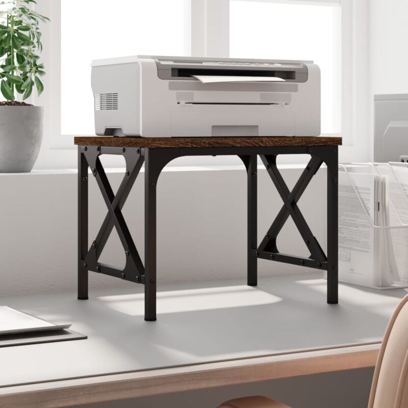 foto del prodotto supporto stampante rovere marrone 40x30x31 cm legno multistrato vidaxl