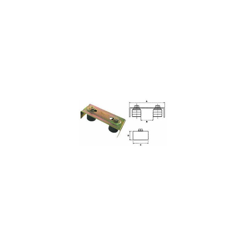 foto del prodotto supporto superiore 2 rulli nylon 40
