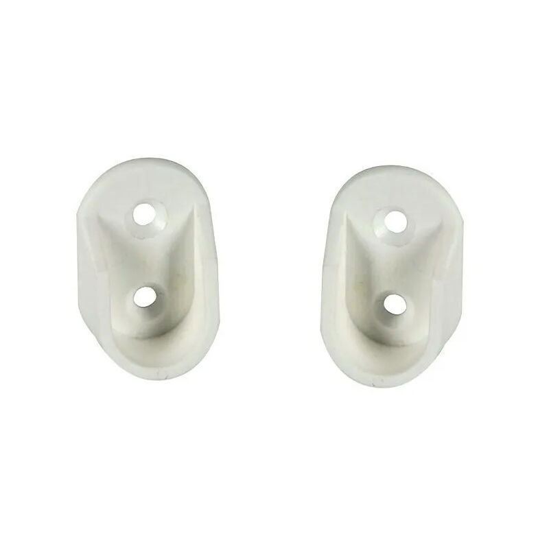 foto del prodotto supporto terminale per tubo armadio aperto diametro 19, pvc bianco