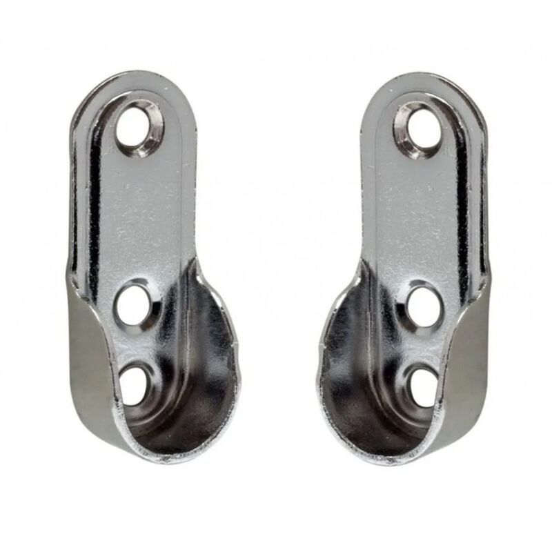 foto del prodotto supporto terminale per tubo armadio ovale 30x15, zamal cromo
