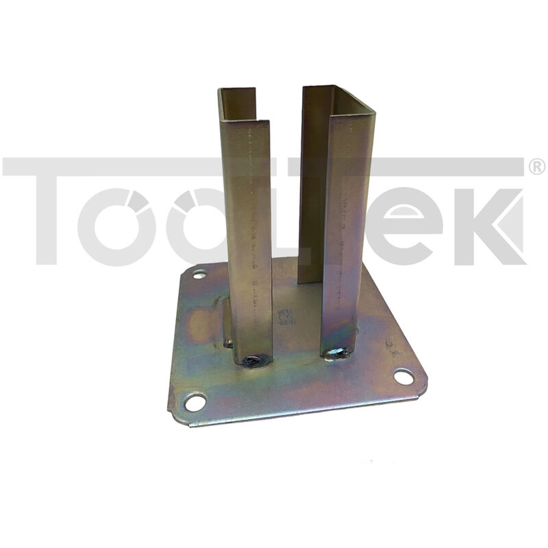 foto del prodotto supporto travi con piastra di fissaggio acciaio zincato 80x80mm