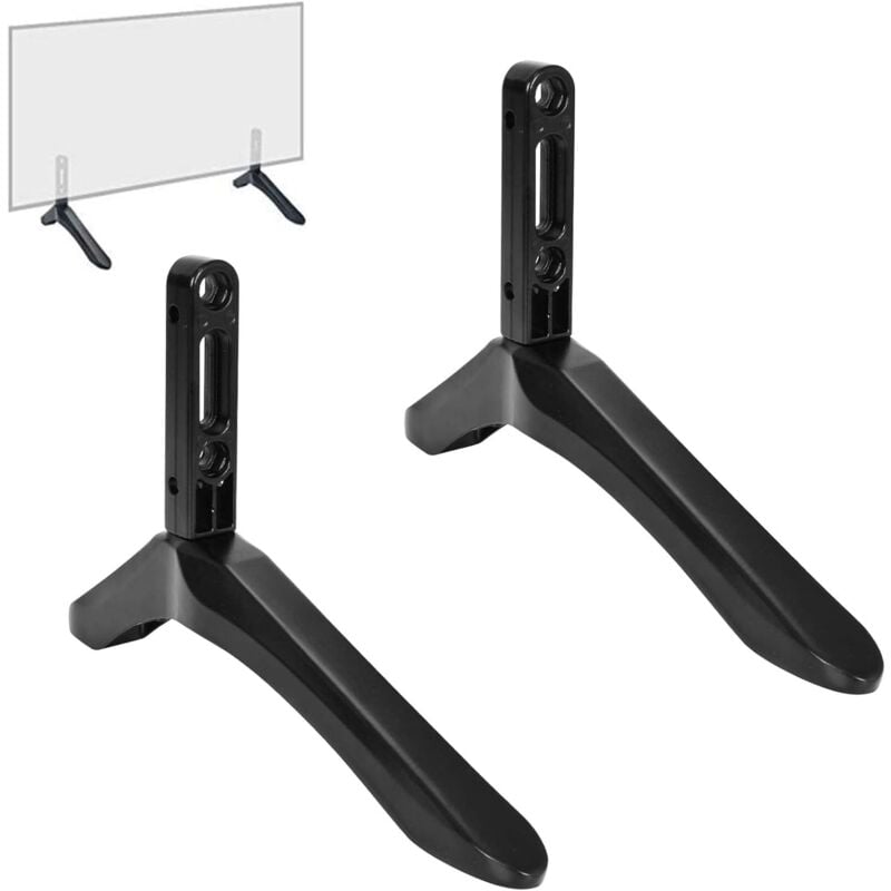 foto del prodotto supporto tv da pavimento, supporti tv per tv da 32 65 pollici, supporto tv per tv lcd piatte e curve fino a 45 kg, distanza fori di montaggio da 22