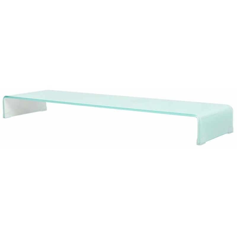 foto del prodotto supporto tv rialzo monitor in vetro verde 120x30x13 cm vidaxl