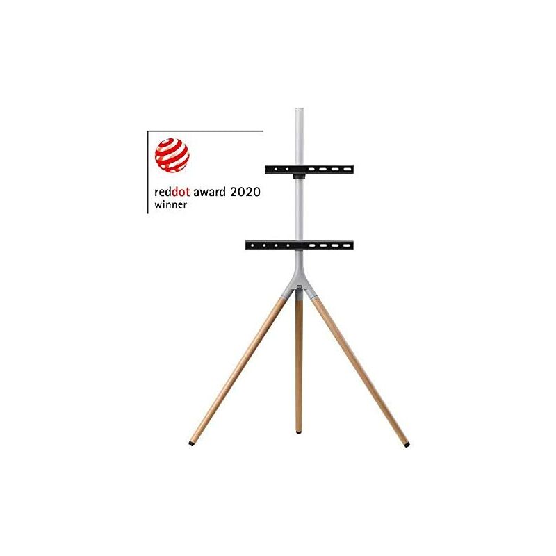 foto del prodotto supporto tv universale a treppiede uno per tutti dimensioni schermo 32 65 tv lcd led plasma oled qled girevole a 360 e regolabile in altezza