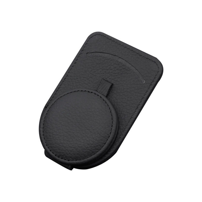 foto del prodotto supporto universale per occhiali in pelle per auto clip per appendere gli occhiali per auto