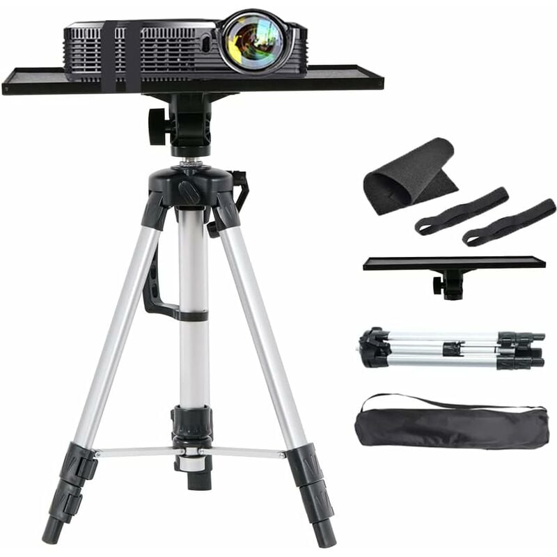 foto del prodotto supporto universale per proiettore treppiede portatile in alluminio supporto per computer regolabile cavalletto proiettore stand con vassoio