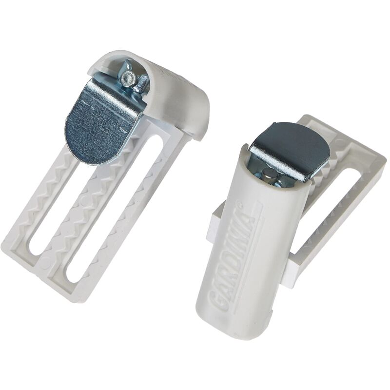 foto del prodotto supporto universale per serree e tapparelle, 2 unit , chiave a brugola inclusa, assemblaggio senza viti e senza trapano, bianco, metallo plastica,