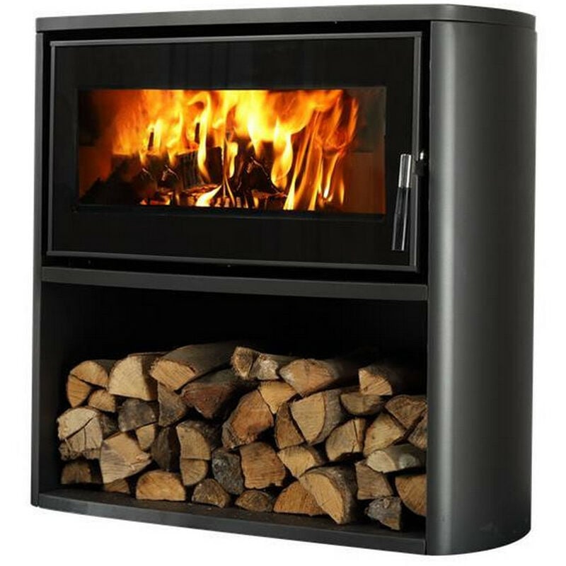 foto del prodotto supra stufa a legna 7,7kw nera fr9010570b