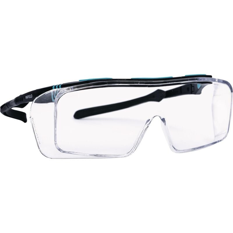 foto del prodotto surlunettes et lunettes visiteur ontor en 166 monture noir turquoise verre incolore pc infie