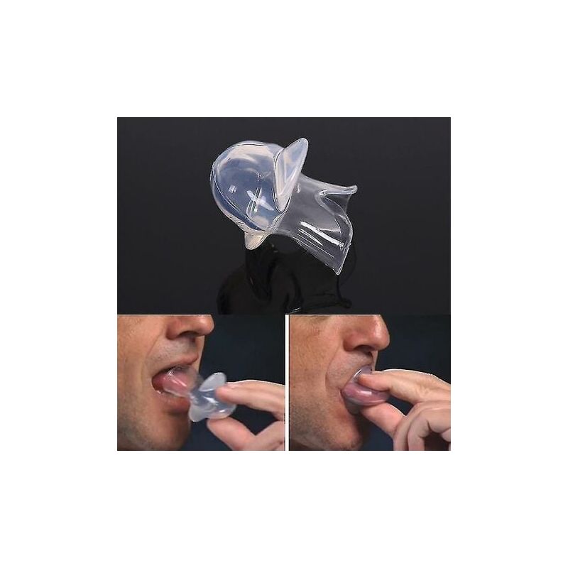 foto del prodotto suxm silicone anti russamento dispositivo di ritenzione della lingua con custodia stop snoring respirazione aiuto per il sonno