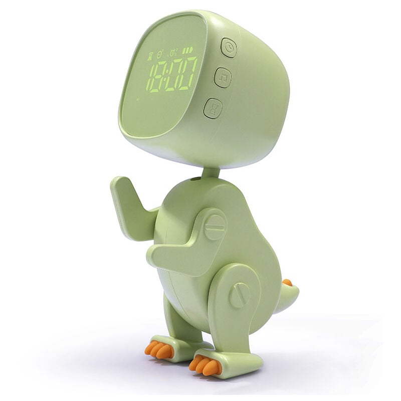foto del prodotto sveglia con dinosauro per bambini, ragazzi e ragazze, camera da letto, led, simpatico orologio da comodino con display digitale, sveglia per bambini,