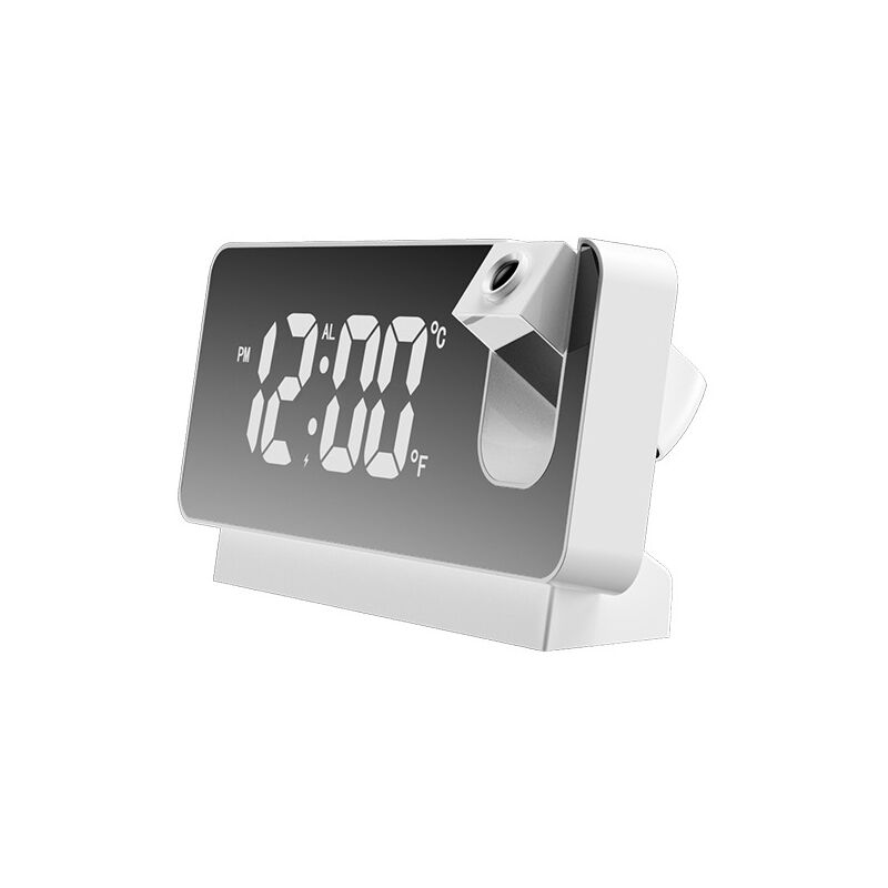 immagine 0 del prodotto sveglia con proiettore da soffitto, sveglia digitale con proiettore di temperatura, schermo led a 180 , orologio digitale, porta usb, impostazione