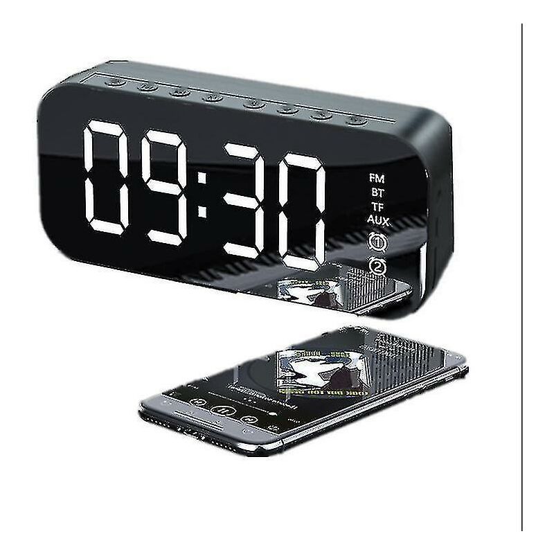 foto del prodotto sveglia digitale led multifunzionale, altoparlante bluetooth, comodino de