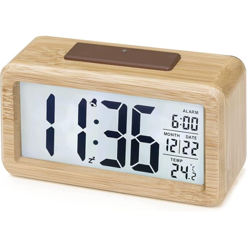 immagine 0 del prodotto sveglia digitale, orologio digitale lcd con visualizzazione della data, temperatura, funzione snooze, orologio digitale alimentato a batteria