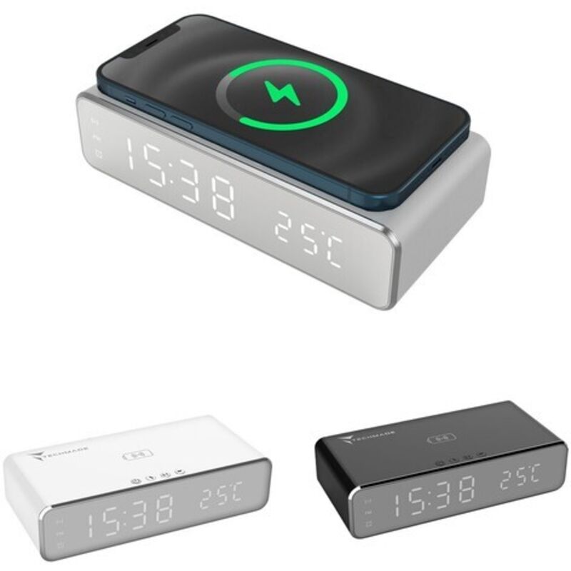 foto del prodotto sveglia digitale smart ricarica orologio tavolo wireless temperatura 15w tm w258