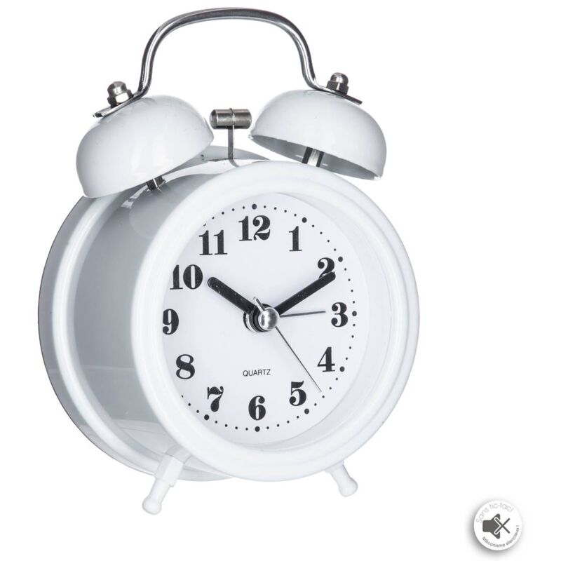 foto del prodotto sveglia in metallo h12cm bianco atmosphera cr ateur d int rieur