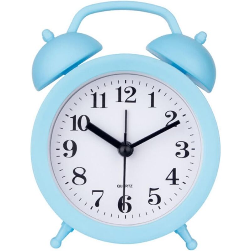 foto del prodotto sveglia per bambini orologio doppio classico casa carino batteria analogico mini rotondo comodino sveglia regalo per bambini bambini studente sveglia
