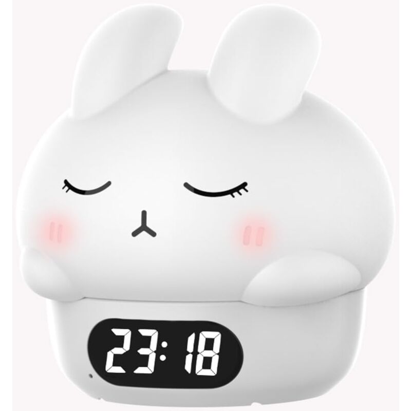foto del prodotto sveglia per bambini, simpatico orologio a forma di capibara, sveglia per bambini, sveglia a forma di capibara, luce notturna dimmerabile, allenatore
