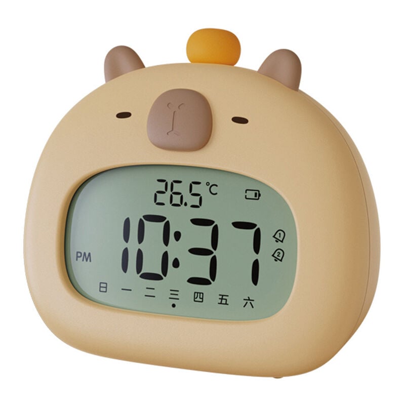 foto del prodotto sveglia per bambini, sonno per bambini pronti a svegliarsi, simpatico orologio con delfino acquatico, luce notturna regolabile per bambini e bambine,