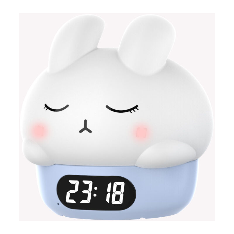 foto del prodotto sveglia per bambini, sveglia carina, luce notturna dimmerabile, allenatore del sonno per bambini, regalo per bambini