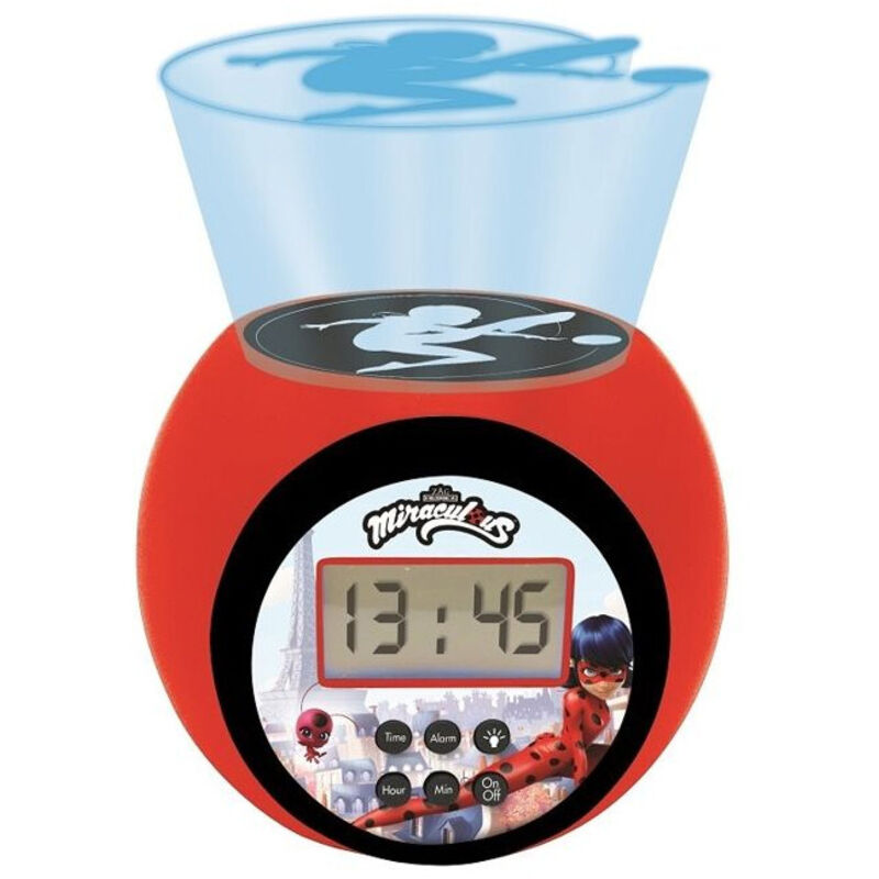foto del prodotto sveglia proiettore miraculous con timer