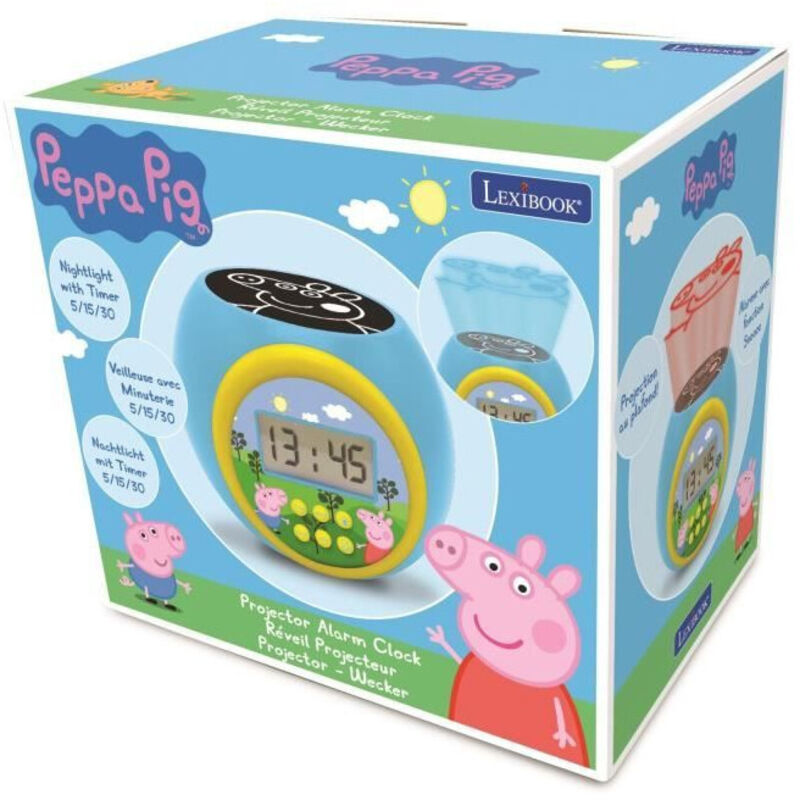 foto del prodotto sveglia proiettore peppa pig con timer