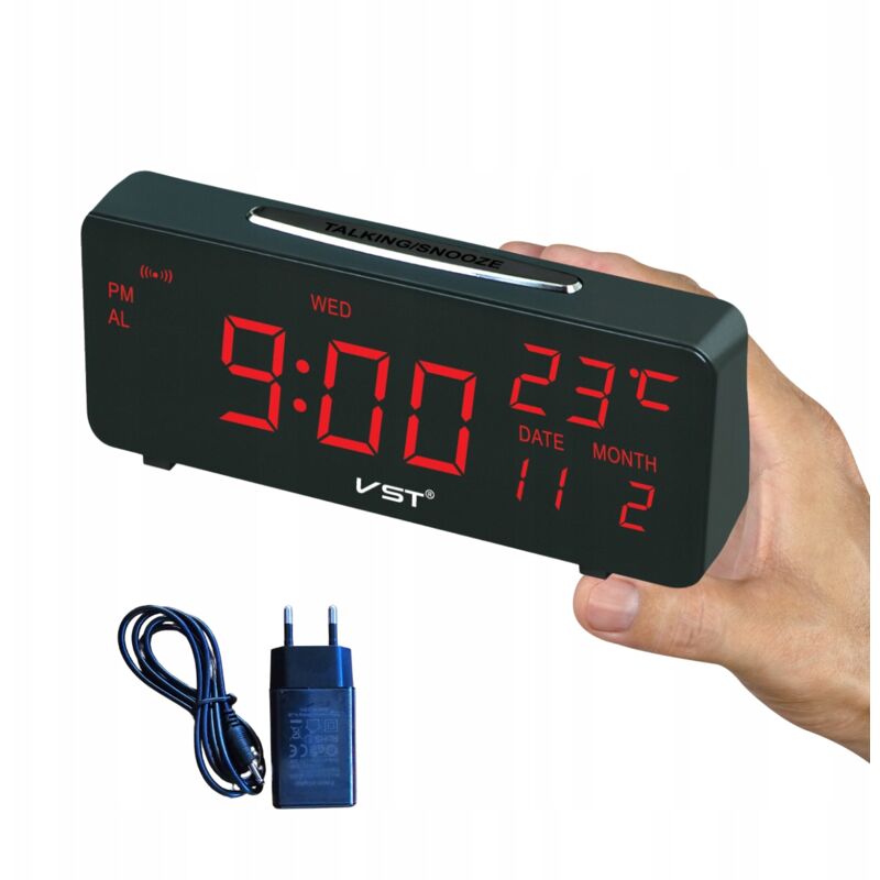 foto del prodotto sveglia rete elettronica led orologio sveglia 24h temperatura snooze