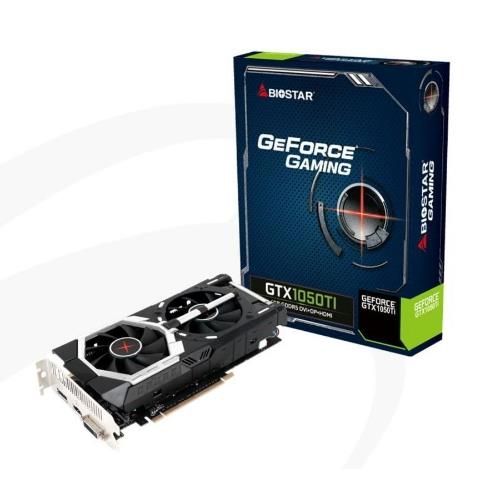 foto del prodotto svga biostar nvidia gtx1050ti-4gb atx 4gb gddr5 128bit dual fan dvi hdmi dp pci-e 3.0