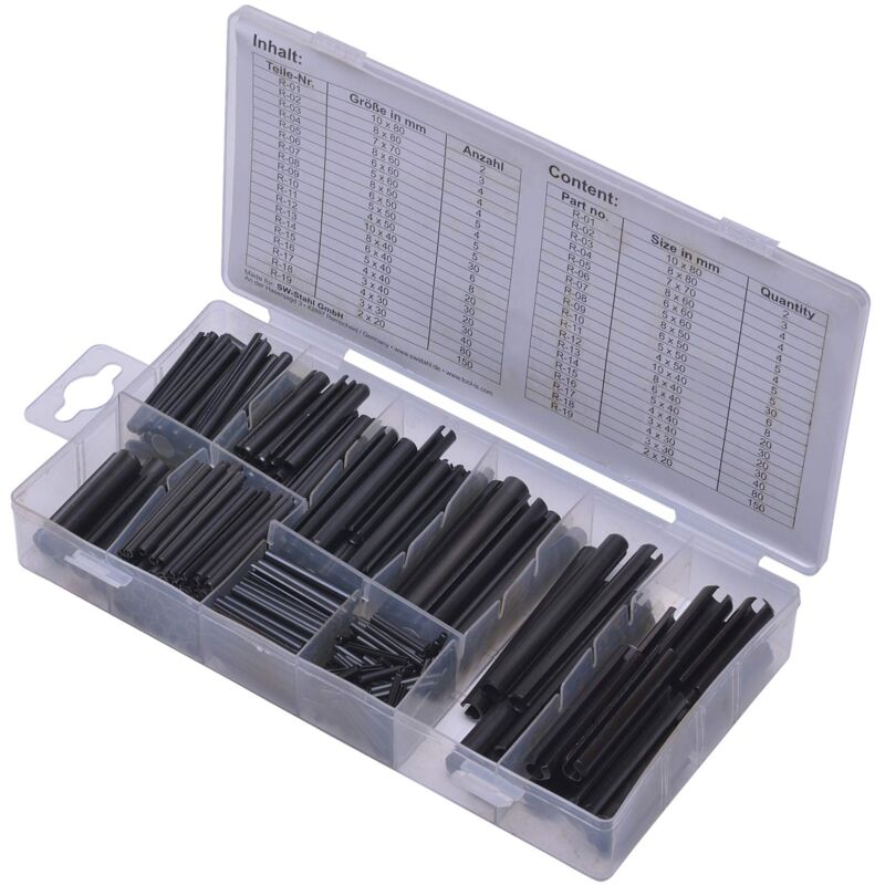 foto del prodotto sw stahl sw stahl, set di copiglie elastiche e copiglie assortite, s8054