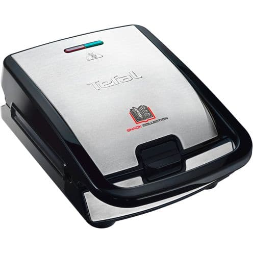 foto del prodotto sw852d macchina per sandwich, 700 w, rivestimento antiaderente, nero acciaio inossidabile tefal