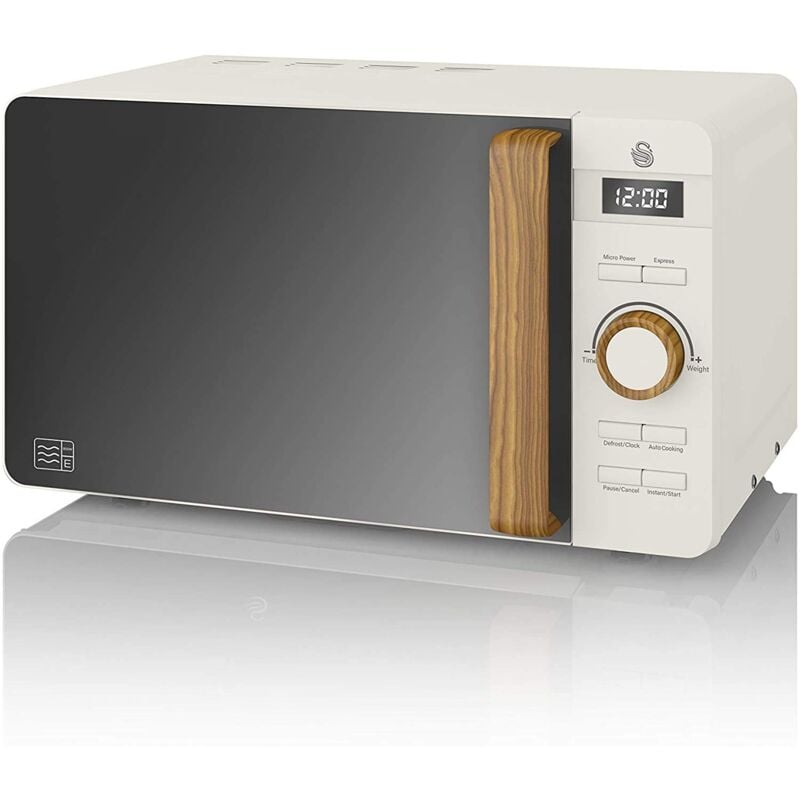 immagine 0 del prodotto swan forno a microonde digitale nordic 20 l, 6 livelli di potenza, timer da 30 minuti, facile pulizia, modalit scongelamento, manico effetto