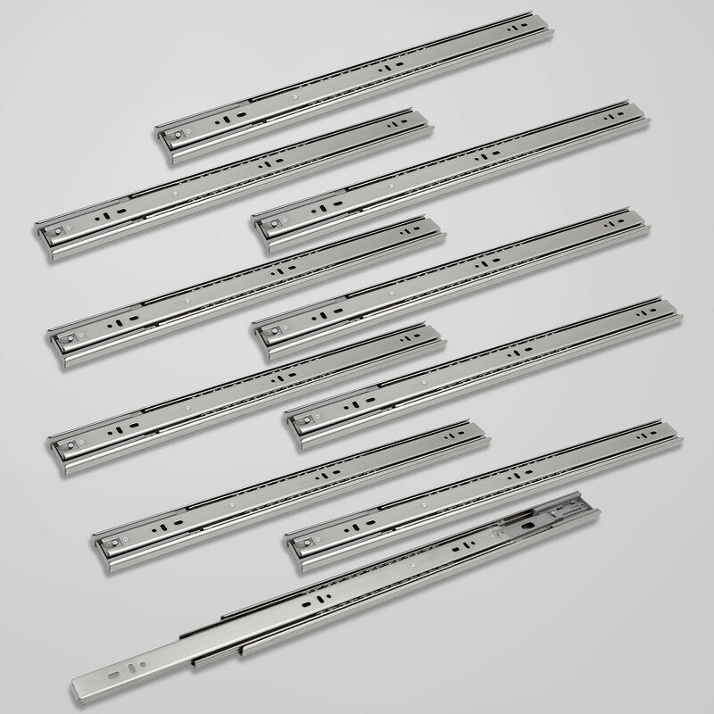 foto del prodotto swanew 1 10 coppie guide per cassetti di mobili. guide per cassetti con cuscinetti a sfera ad estrazione totale. 35kg 45kg 400mm