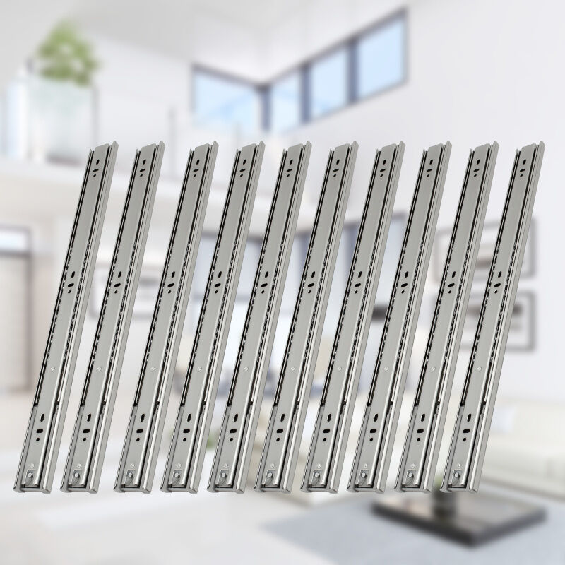 foto del prodotto swanew 1-10 coppie guide per cassetti di mobili. guide per cassetti con cuscinetti a sfera ad estrazione totale. 35kg 45kg 550mm