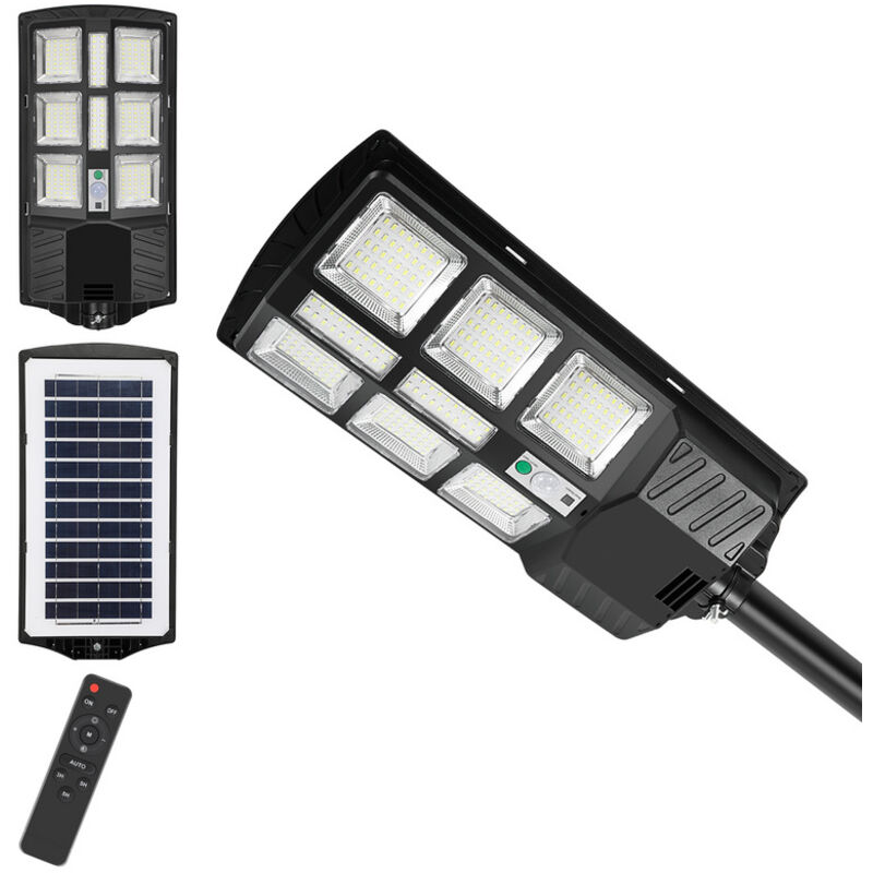 foto del prodotto swanew 1 pcs luci solari da 300 w con sensore di movimento e modalit remota, luci solari da esterno da 600 lm