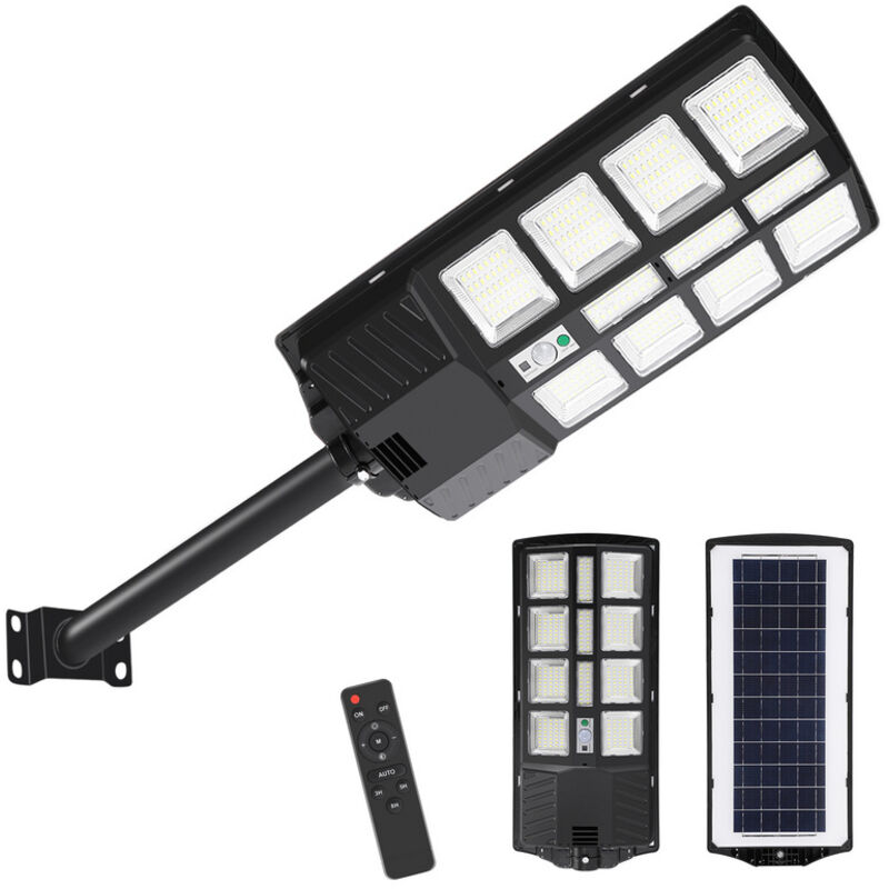 foto del prodotto swanew 1 pcs luci solari da 400 w con sensore di movimento e modalit remota, luci solari da esterno da 600 lm
