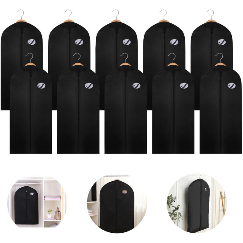 foto del prodotto swanew 10 buste porta abiti 128 x 60 cm copertura protettiva nera