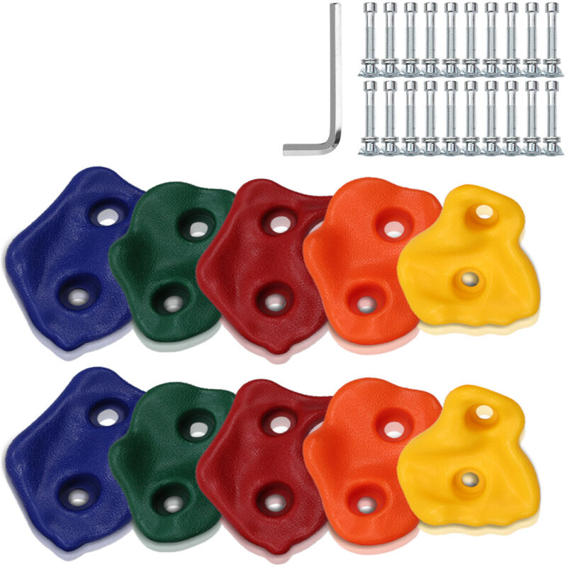 foto del prodotto swanew 10 pezzi prese per arrampicata prese in pe per arrampicata multicolore prese per arrampicata grandi per l esterno per torre gioco